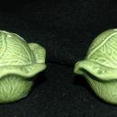 Green Cabbage Salt and Pepper Shakers