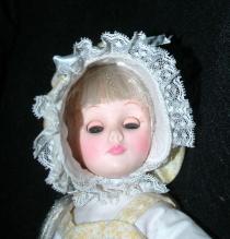 Effanbee doll 1975 #1176 in Bonnet and Yellow Dress
