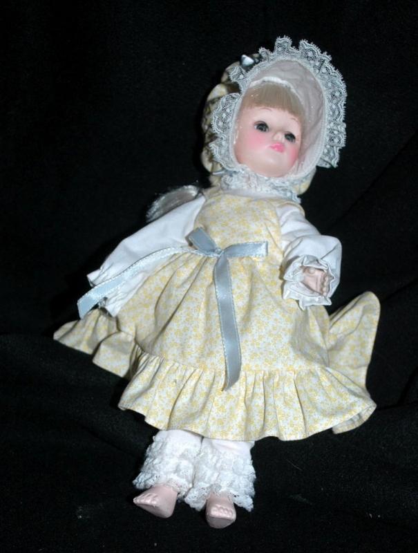 Effanbee doll 1975 #1176 in Bonnet and Yellow Dress