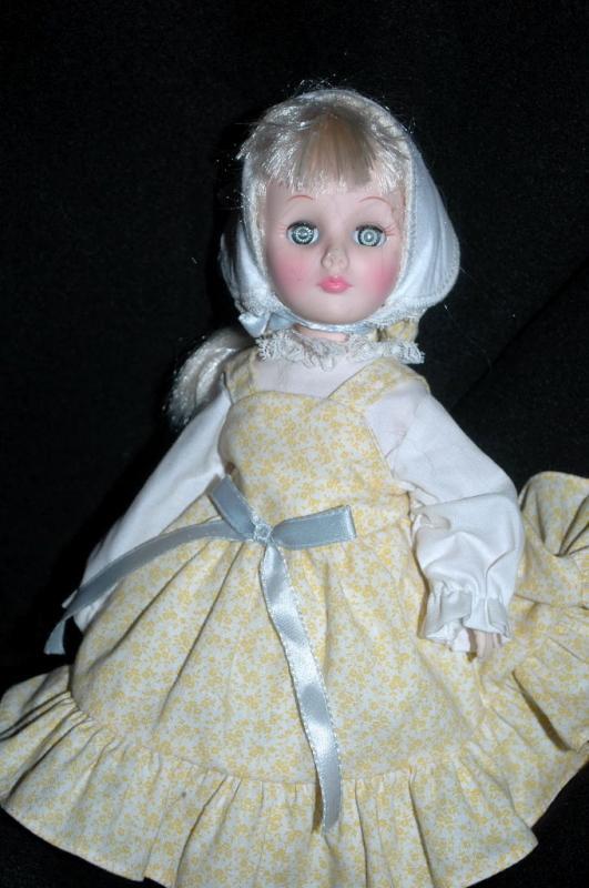 Effanbee doll 1975 #1176 in Bonnet and Yellow Dress