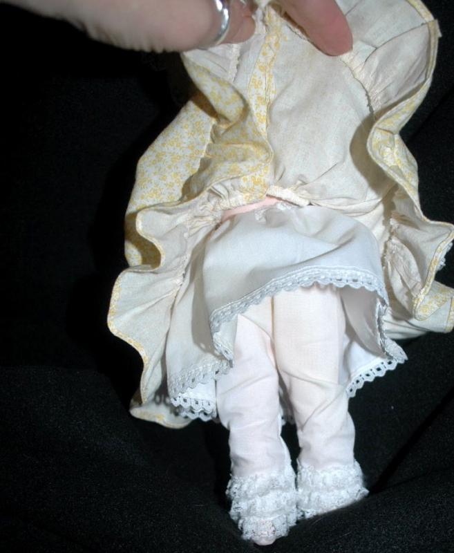 Effanbee doll 1975 #1176 in Bonnet and Yellow Dress