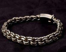 SOLID 925 STERLING SILVER HEAVY & CHUNKY CURB LINK VINTAGE 54 grams