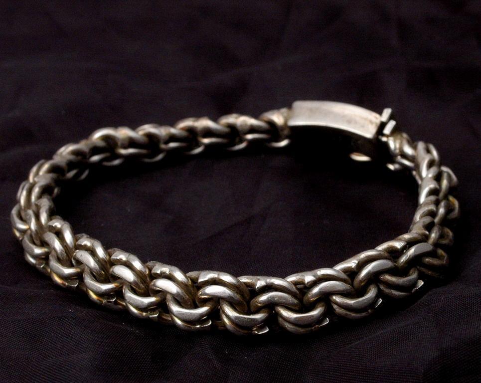 SOLID 925 STERLING SILVER HEAVY & CHUNKY CURB LINK VINTAGE 54 grams