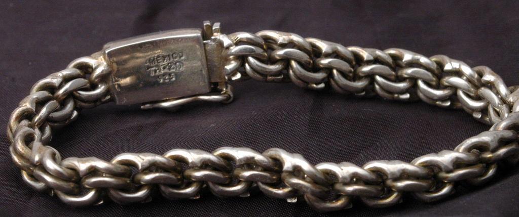 SOLID 925 STERLING SILVER HEAVY & CHUNKY CURB LINK VINTAGE 54 grams
