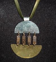 Marjorie Baer S. F. Modernist Mixed Metal Necklace - Hand Wrought