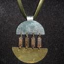 Marjorie Baer S. F. Modernist Mixed Metal Necklace - Hand Wrought
