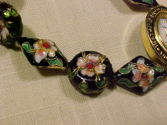 Pretty Gruen Watch with Cloisonne Beaded Band
