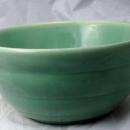 Vintage 1941 USA BAUER POTTERY Co. Large Beehive Ringwear Number 12 Pastel Green Mixing Bowl