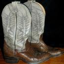 Exotic Nocona Lizard & Leather Cowboy Boots 7.5D ( mens)