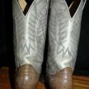 Exotic Nocona Lizard & Leather Cowboy Boots 7.5D ( mens)