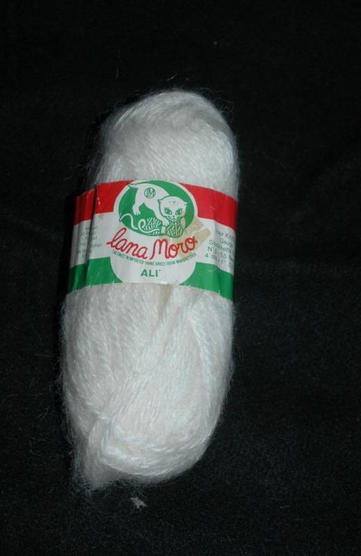 Lana Moro Ali White Mohair/Wool Blend 3 Skeins 150 grams