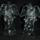 Pair of Crystal Angel Candle Holders Princess House Glass