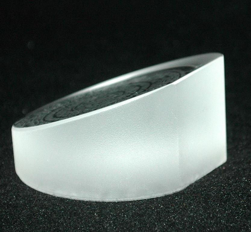 Mexican Aztec Calender Etched Glass Paperweight