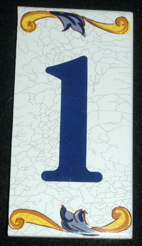 Mexican Ceramic Tile Address Number One 3