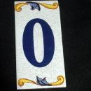 Mexican Ceramic Tile Address Number Zero 3