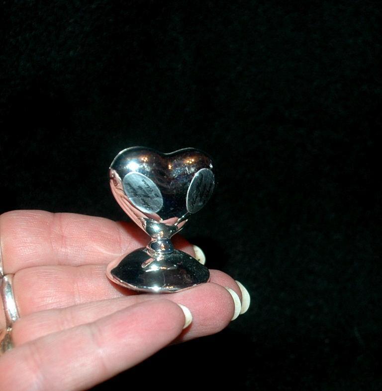 Silver Heart Place Card Holders x 12