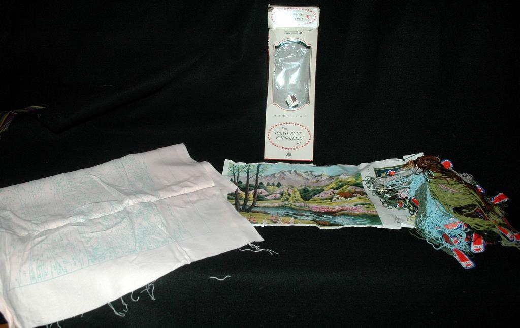 Vintage Japanese Tokyo Bunka Embroidery Kit unused in box size 3 # T187