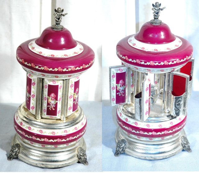 Reuge Porcelain Musical Carousel Dispenser