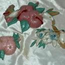 3 Hummingbird & Hibiscus Wall plaques Burwood Homco Home Interiors #3303 Vintage