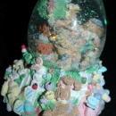 Large Easter Bunny SnowGlobe, with family and baby in bassinet