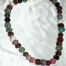 Hand made Enameled Porcelain Beaded Necklace Stamped Teng Yue