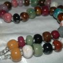 Hand made Enameled Porcelain Beaded Necklace Stamped Teng Yue