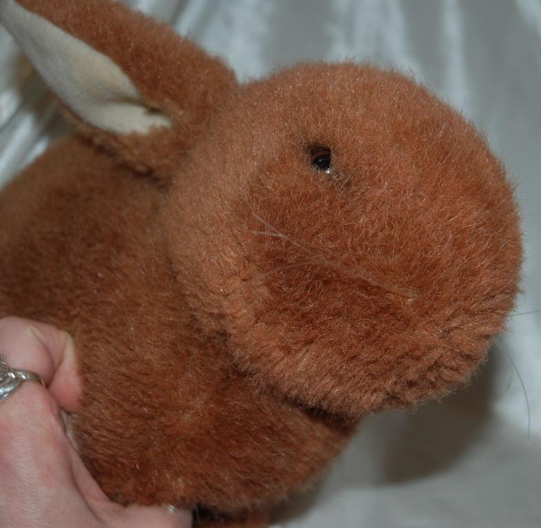 Vintage Dakin Brown Bunny Rabbit Plush Animal 1984