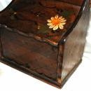 Hand Painted Wooden Wall Mount Salt Box Vintage Signed