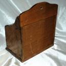 Hand Painted Wooden Wall Mount Salt Box Vintage Signed