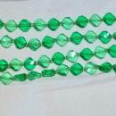 Faceted Green Lucite Beaded Flapper Length Necklace Vintage