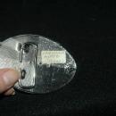 Mexican Vaquilla Agate & Silver Belt Buckle with Blue Enameling