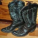 Justin Brown Dark Brown stitched Cowboy Boots 10D mens