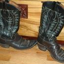 Justin Brown Dark Brown stitched Cowboy Boots 10D mens