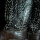 Justin Brown Dark Brown stitched Cowboy Boots 10D mens