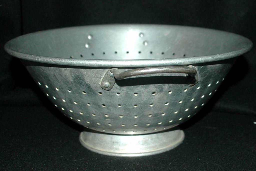 Vintage Aluminum Wear-Ever Colander Strainer Footed with Handles