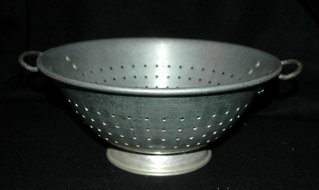 Vintage Aluminum Wear-Ever Colander Strainer Footed with Handles