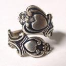 Avon Treasured Heart sterling silver wrap around spoon ring VINTAGE