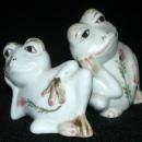 Resting Frogs Porcelain Salt & Pepper Shakers