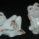 Resting Frogs Porcelain Salt & Pepper Shakers