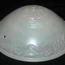Old Frosted Custard Glass Ceiling Light Shade Fixture