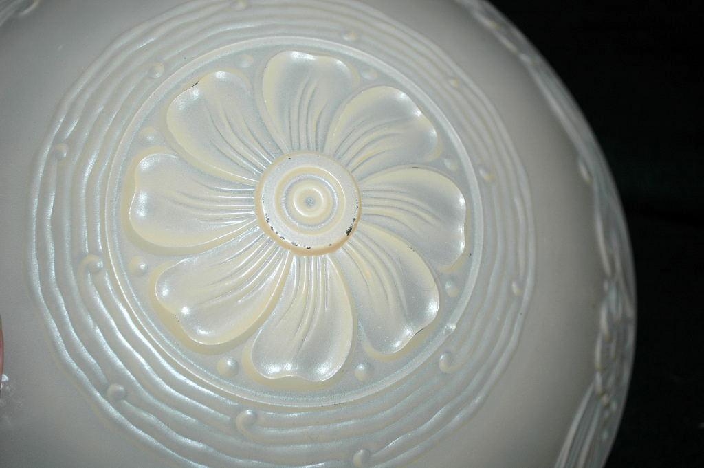 Old Frosted Custard Glass Ceiling Light Shade Fixture