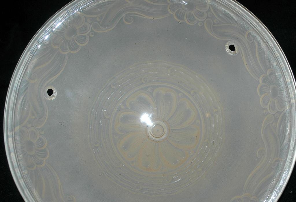 Old Frosted Custard Glass Ceiling Light Shade Fixture