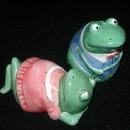 Mary Ann Baker Otagiri Frog Girl & Boy Salt & Pepper Shakers Made in Japan