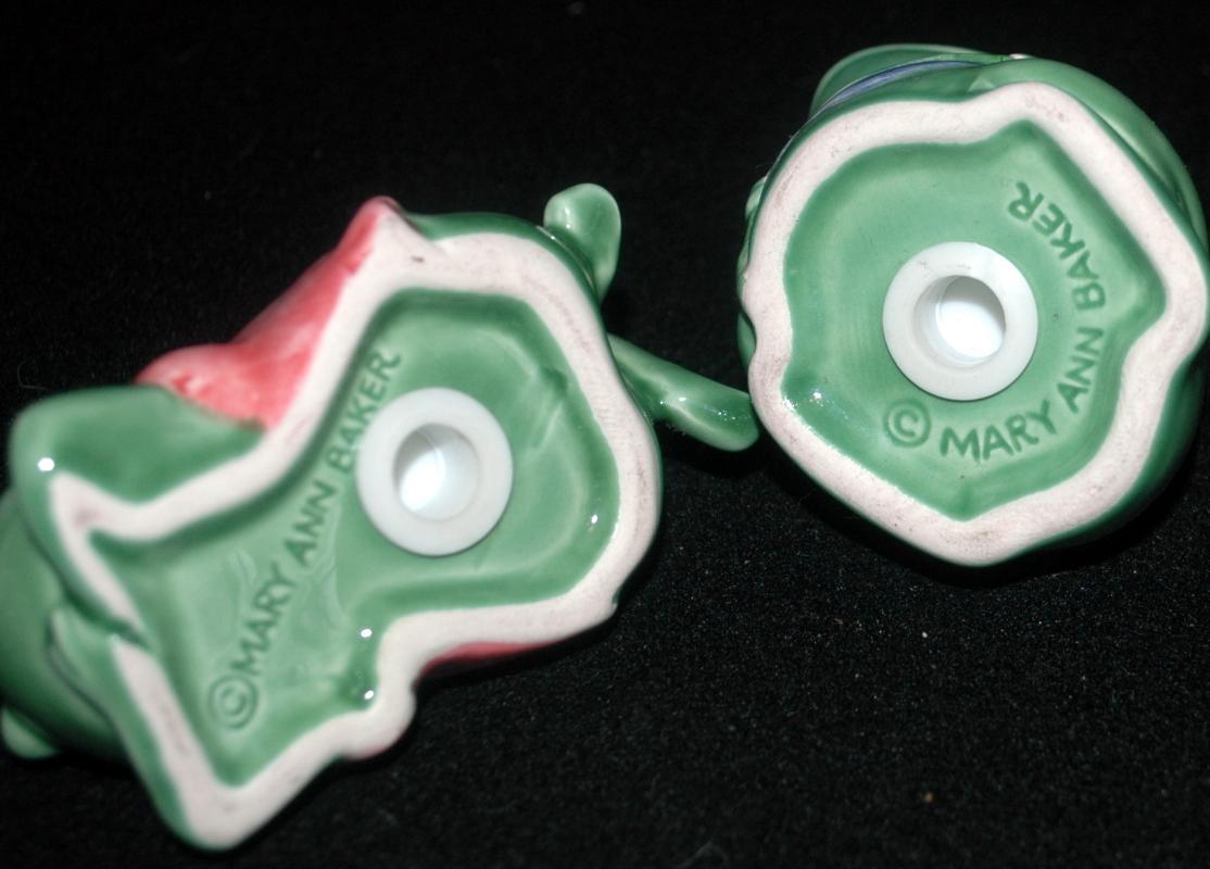 Mary Ann Baker Otagiri Frog Girl & Boy Salt & Pepper Shakers Made in Japan