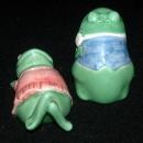 Mary Ann Baker Otagiri Frog Girl & Boy Salt & Pepper Shakers Made in Japan