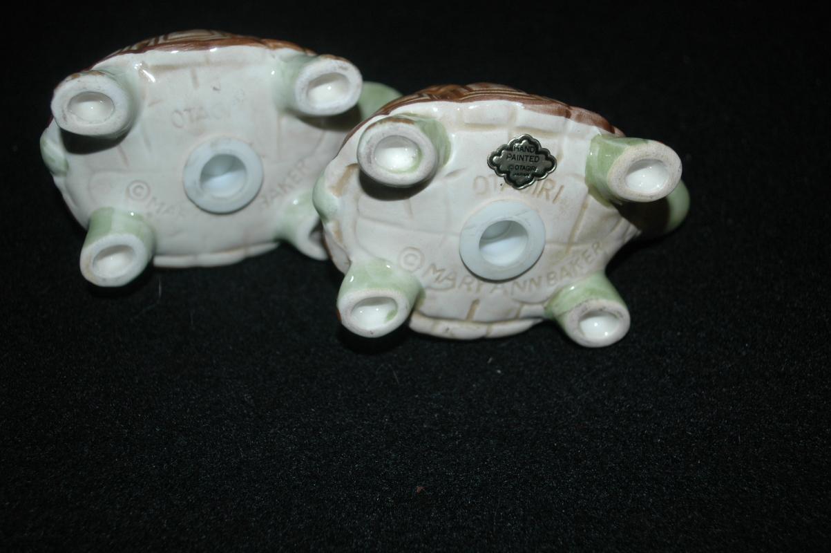 Mary Ann Baker Otagiri Turtle Girl & Boy Salt & Pepper Shakers Made in Japan