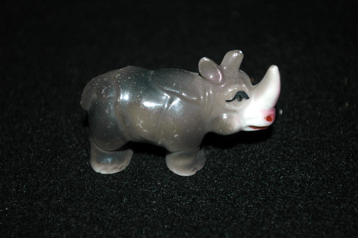 Rhino. JAPAN Ceramic Pottery Miniature Rhinoceros