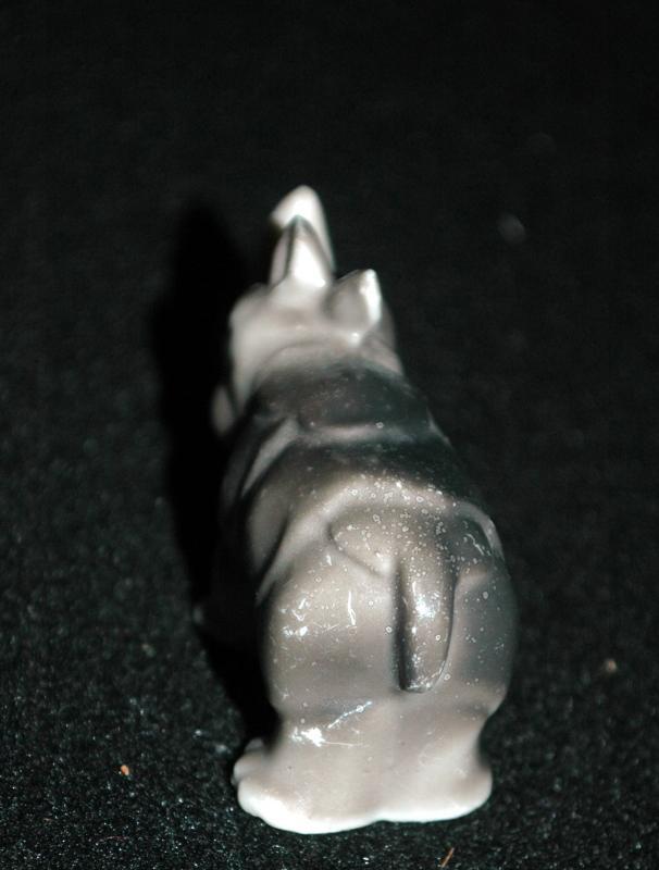 Rhino. JAPAN Ceramic Pottery Miniature Rhinoceros