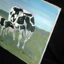 Cow & Calf Oil Painting on Canvas by Karan Collenberg