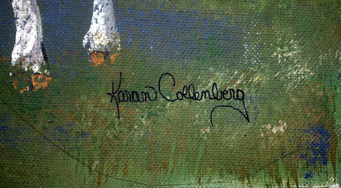 Cow & Calf Oil Painting on Canvas by Karan Collenberg